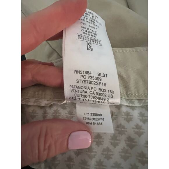 PATAGONIA W’s STRETCH ALL OVER WOMENS KHAKI HIKING WALKING SHORTS SIZE 2 - Picture 10 of 11